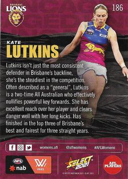 2021 Select AFL Footy Stars #186 Kate Lutkins Back